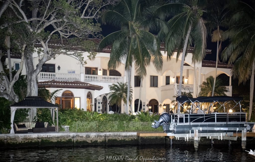 1100 SE 4th St luxury waterfront estate in the Sagamore Cove neighborhood of Las Olas in Fort Lauderdale, Florida - © 2024 David Oppenheimer - Performance Impressions photography archives - https://performanceimpressions.com 1100 SE 4th St, Sagamore Cove, Fort Lauderdale, Florida, estate, facade, waterfront, mansion, luxury real estate, real estate, Fort Lauderdale real estate, dock, dockage, home, house, stunning, Intracoastal, Intracoastal Waterway, gated community, community, private community, waterfront estate, private, prestigious, balcony, balconies, windows, Spanish style, 33301, South Florida, Broward County, neighborhood, security, Las Olas, contemporary, modern, exclusive, property, peninsula, luxury estate, smart home, resort-style, outdoor living, New River, East Fort Lauderdale, architecture, sunset, palm trees, tropical, grounds, yard, Adam Clampitt, David Oppenheimer, color, horizontal, United States, VAu 1-530-124, 1-13553735171,