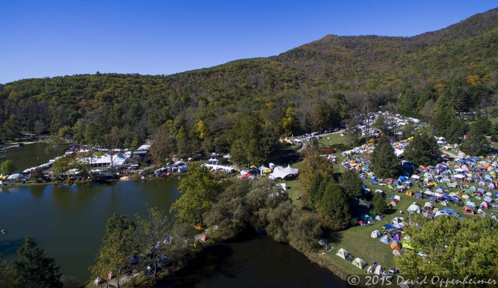 aerial photo of leaf festival 2015 in black mountain north carolina