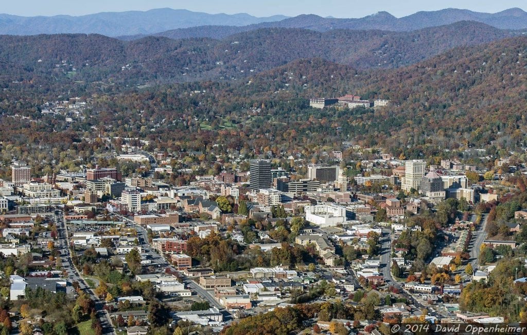 professional aerial photography of asheville nc