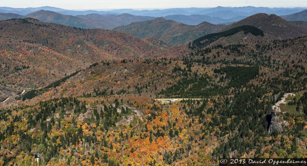 blue ridge parkway aerial photo of devils courthouse