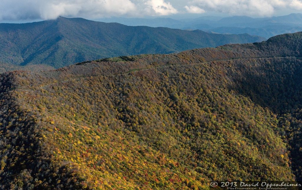 blue ridge parkway aerial photo