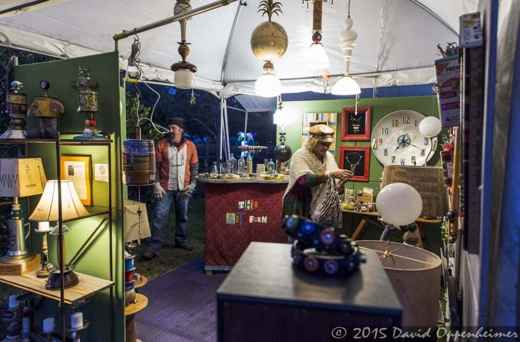 the ant farm vendor booth at leaf festival