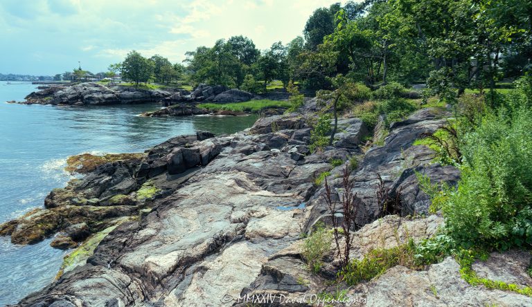 Larchmont Manor Park, Manor Park, Larchmont Manor, manor, Larchmont, 10538, park, waterfront, waterfront park, rocks, shore, Long Island Sound, New York, Westchester County, gazebo, Village of Larchmont, Westchester, shoreline, coast, United States, horizontal, color, 1-13439195601,