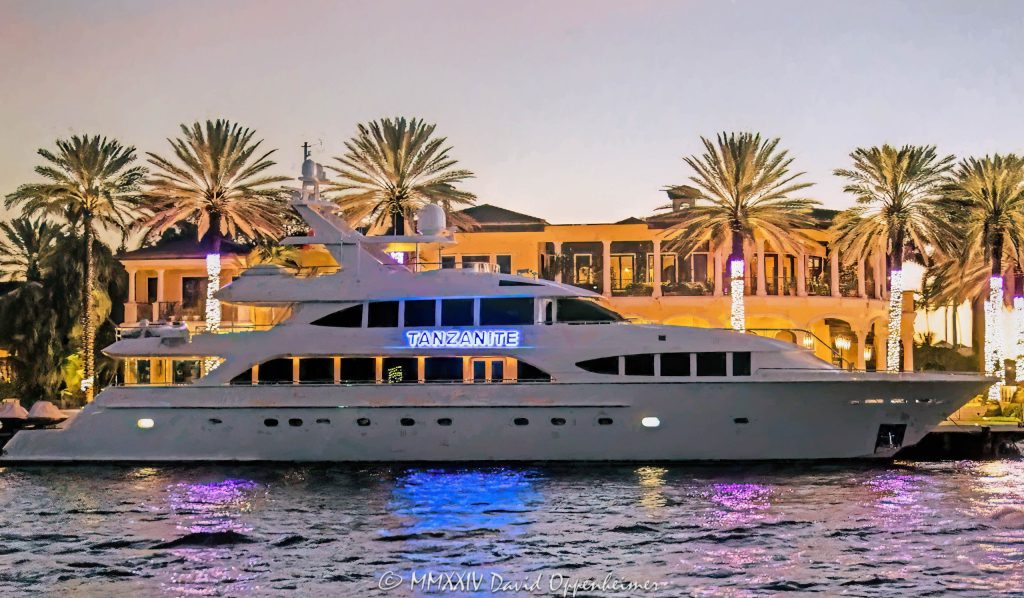 Andrew Heller and Tanya Heller’s luxury waterfront estate and Tanzanite yacht at 1 Isla Bahia Drive in Harbor Beach neighborhood in Fort Lauderdale, Florida - © 2024 David Oppenheimer - Performance Impressions photography archives - https://performanceimpressions.com 1 Isla Bahia Drive, Heller Capital Corp, Heller Capital, Tanzanite Yacht, Tanzanite, yacht, superyacht, boating, boat, megayacht, Andrew M. Heller, party boat, Tanya Heller, Andrew Heller, Fort Lauderdale, Florida, estate, facade, waterfront, mansion, luxury real estate, real estate, Harbor Beach, Fort Lauderdale real estate, dock, dockage, home, house, stunning, Intracoastal, Intracoastal Waterway, gated community, community, private community, waterfront estate, private, prestigious, bespoke, balcony, balconies, windows, luxury rental, rental, 33306, 33316, Fort Lauderdale Sandbar, South Florida, Broward County, neighborhood, security, contemporary, modern, exclusive, property, peninsula, luxury estate, smart home, resort-style, outdoor living, Stranahan River, New River, East Fort Lauderdale, architecture, sunset, palm trees, seawall, tropical, grounds, yard, David Oppenheimer, color, horizontal, United States, VAu 1-530-124, 1-13553735171,