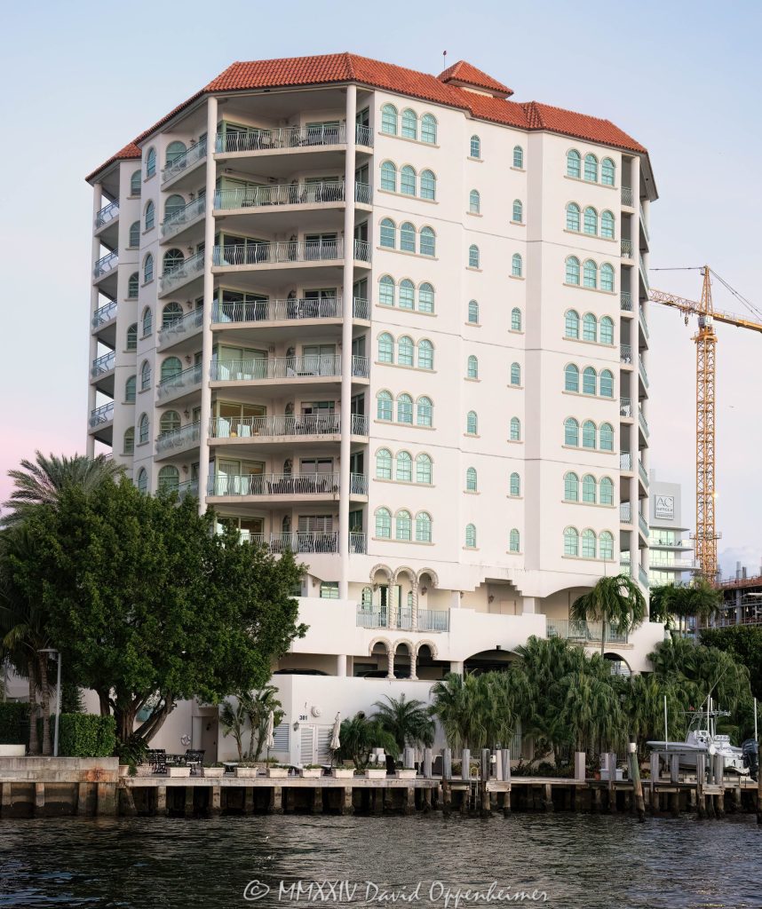 Birch Pointe Condos at 301 N Birch Rd in Fort Lauderdale, Florida - © 2024 David Oppenheimer - Performance Impressions photography archives - https://performanceimpressions.com Birch Pointe, Birch Pointe condos, Birch Pointe Fort Lauderdale, 301 N Birch Rd, condominium, building, condos, condo building, building, apartments, Fort Lauderdale, Florida, facade, waterfront, luxury real estate, real estate, Fort Lauderdale real estate, dock, dockage, home, Intracoastal, Intracoastal Waterway, Central Beach, gated community, community, private community, private, prestigious, balcony, balconies, windows, luxury rental, rental, 33304, South Florida, Broward County, neighborhood, security, apartment building, contemporary, modern, exclusive, property, peninsula, luxury condos, smart home, resort-style, outdoor living, New River, East Fort Lauderdale, architecture, sunset, palm trees, seawall, tropical, David Oppenheimer, color, horizontal, United States, VAu 1-530-124, 1-13553735171,