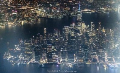 Lower Manhattan skyline in New York City at night aerial view - © 2024 David Oppenheimer - Performance Impressions aerial photography archives - https://performanceimpressions.com Lower Manhattan, Manhattan, Downtown Manhattan, Downtown New York City, Downtown NYC, Downtown, New York Harbor, SOHO, Tribeca, Financial District, Seaport, Two Bridges, Lower East Side, Manhattan aerial, East River, Hudson River, NYC aerial, One World Trade Center, 1 WTC, Jersey City, Civic Center, NYC Financial District, skyscrapers, skyline, landscape, cityscape, Hilton Garden Inn NYC Financial Center, Financial Center, finance, financial center, 2 American Express Plz, American Express Plz, 55 Water Street, 32 Old Slip, Old Slip Plaza, 111 Wall Street, Wall Street, 120 Wall Street, 70 South St, aerial, aerial view, aerial photographer, aerial photography, David Oppenheimer, color, horizontal, United States, 1-13985601741,
