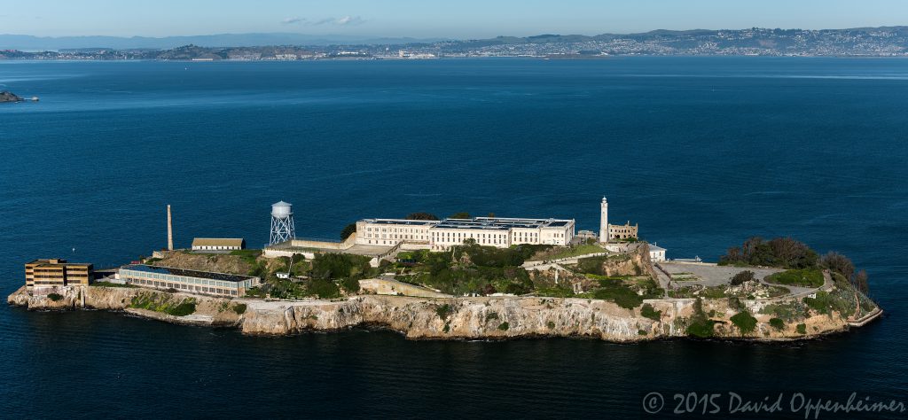 Alcatraz Island Federal Penitentiary Aerial