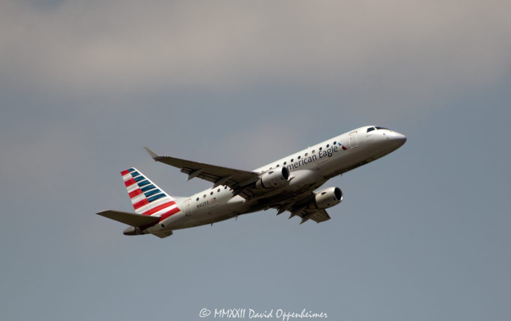 American Airlines Embraer 175 Jet after Takeoff
