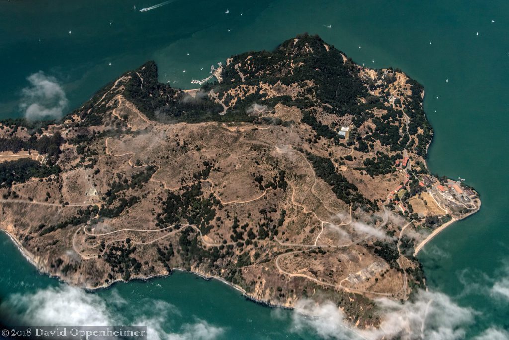 Angel Island Aerial in San Francisco, California
