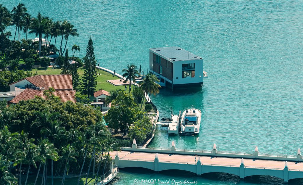 Arkup Floating Mansion in Miami, Florida Aerial View