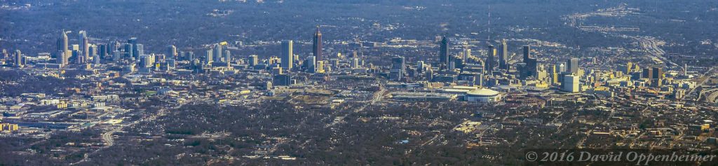 Atlanta City Skyline Aerial Panorama