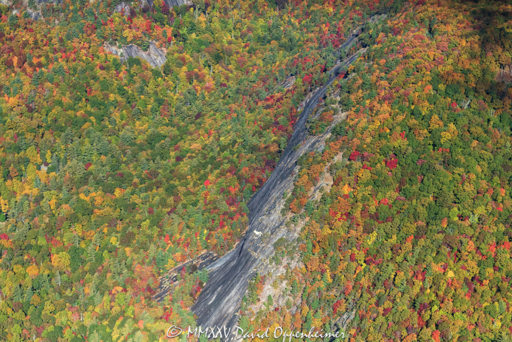 Bald Rock Mountain in Panthertown Valley in Nantahala National Forest Aerial View