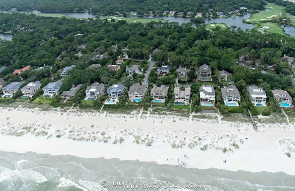 Beachfront Houses on Hilton Head Island South Carolina Aerial View