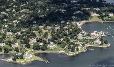 Belle Haven in Greenwich Connecticut Aerial