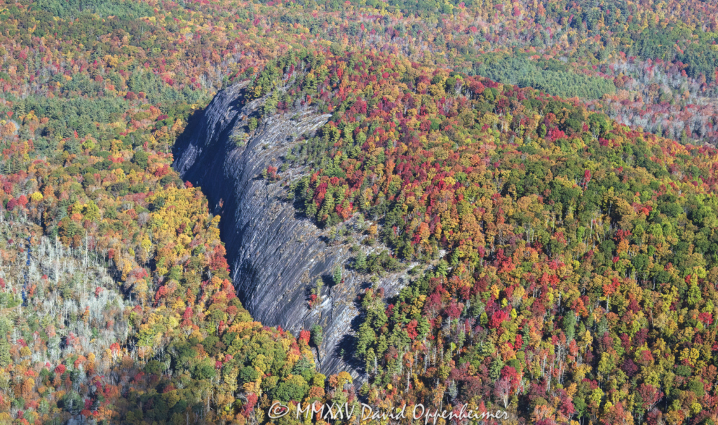 Panthertown Valley Cliffs on Big Green Mountain in Nantahala National Forest Aerial View