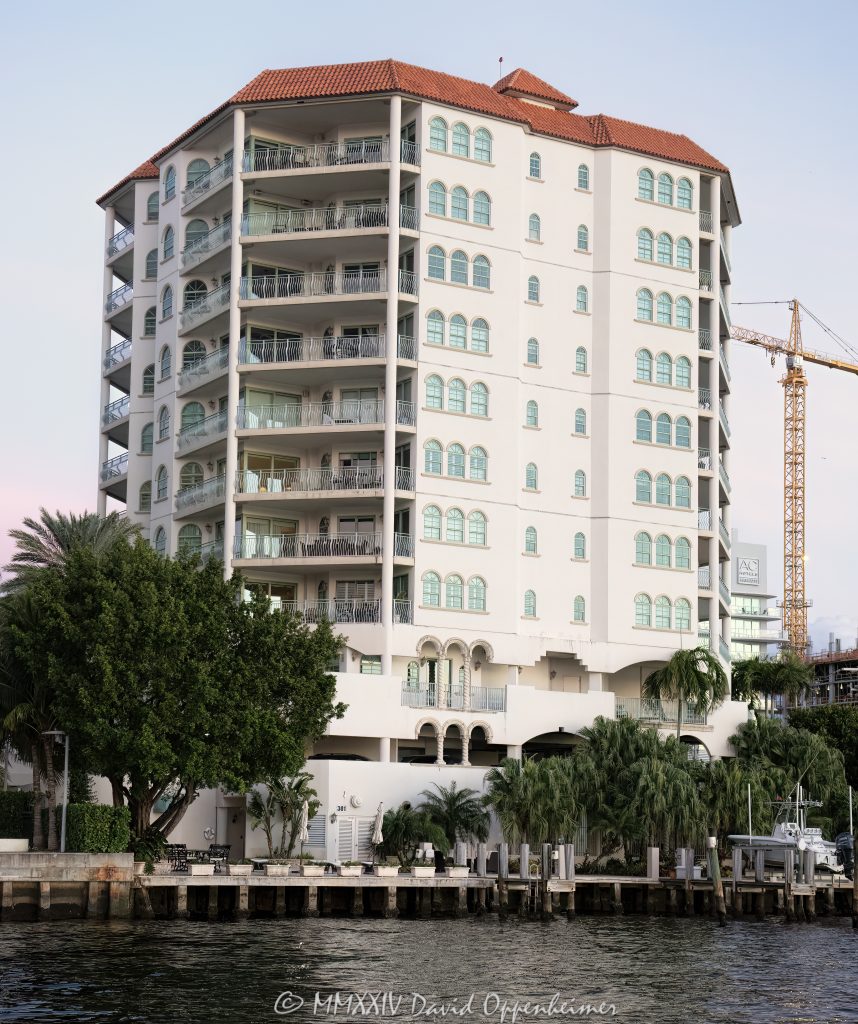 Birch Pointe Condos at 301 N Birch Rd in Fort Lauderdale, Florida - © 2024 David Oppenheimer - Performance Impressions photography archives - https://performanceimpressions.com Birch Pointe, Birch Pointe condos, Birch Pointe Fort Lauderdale, 301 N Birch Rd, condominium, building, condos, condo building, building, apartments, Fort Lauderdale, Florida, facade, waterfront, luxury real estate, real estate, Fort Lauderdale real estate, dock, dockage, home, Intracoastal, Intracoastal Waterway, Central Beach, gated community, community, private community, private, prestigious, balcony, balconies, windows, luxury rental, rental, 33304, South Florida, Broward County, neighborhood, security, apartment building, contemporary, modern, exclusive, property, peninsula, luxury condos, smart home, resort-style, outdoor living, New River, East Fort Lauderdale, architecture, sunset, palm trees, seawall, tropical, David Oppenheimer, color, horizontal, United States, VAu 1-530-124, 1-13553735171,