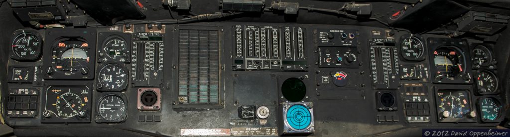 Cockpit of Sikorsky UH-60 Black Hawk Helicopter Instrument Panel