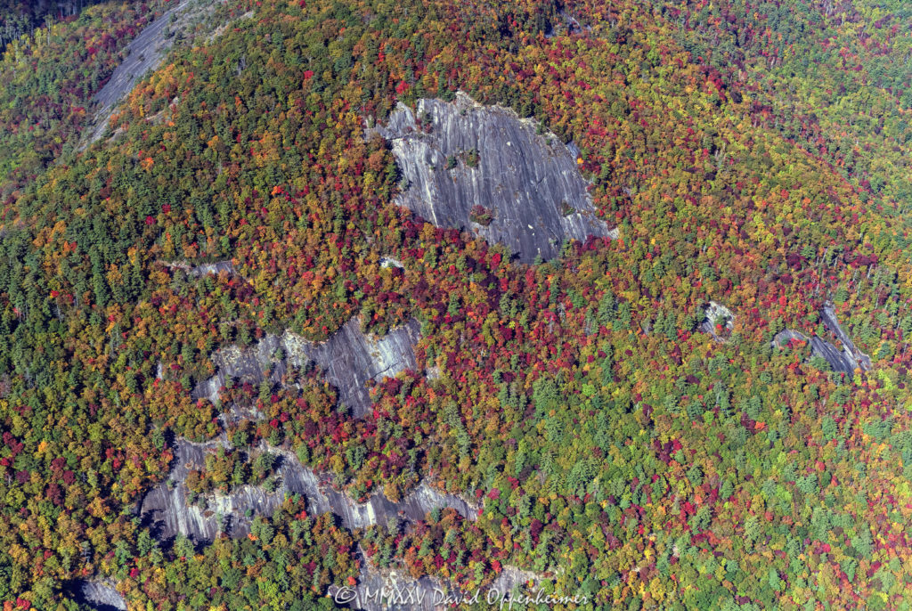 Cliffs on Blackrock Mountain in Nantahala National Forest in Highlands, North Carolina Aerial View
