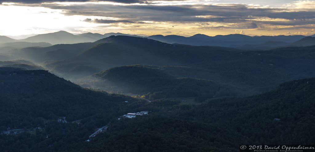 Sunset on the Blue Ridge Mountains near Cashiers, North Carolina