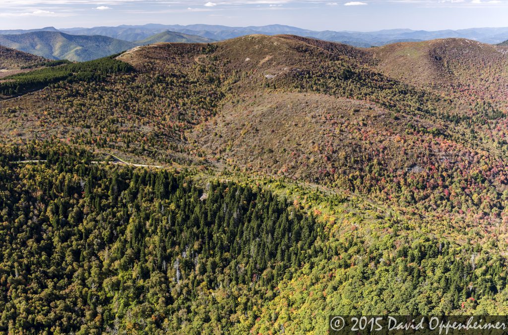 Graveyard Fields on the Blue Ridge Parkway Aerial