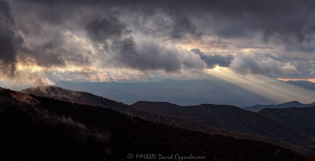 Blue Ridge Parkway Late Day Sunbeams