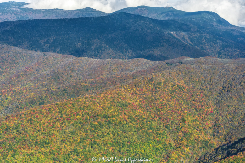 Blue Ridge Parkway Mount Mitchell State Park aerial autumn