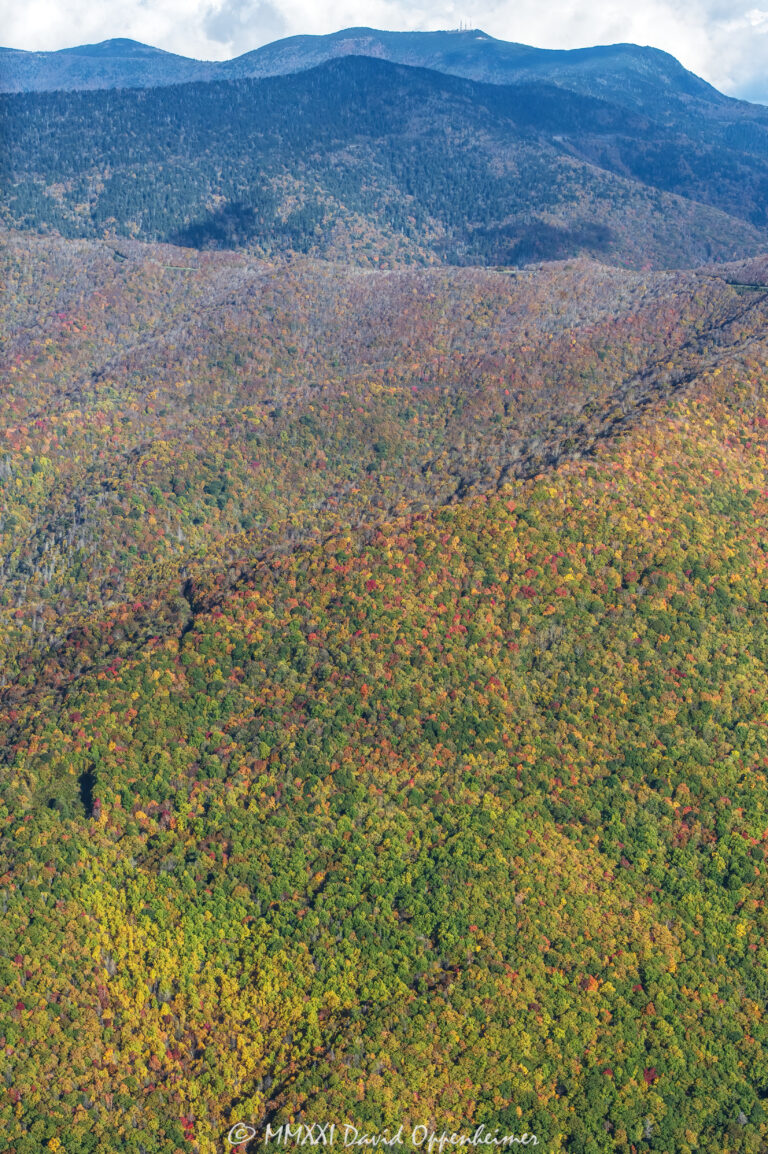 Blue Ridge Parkway Mount Mitchell State Park aerial autumn