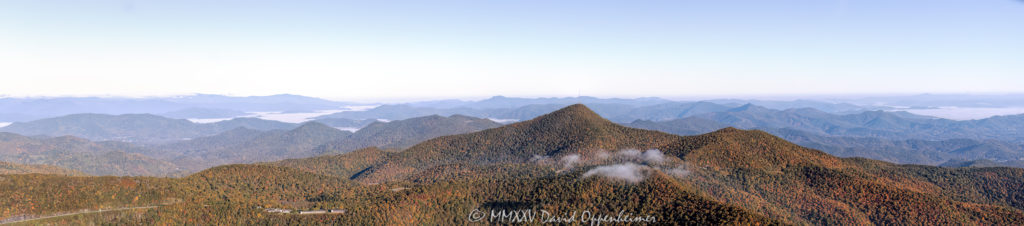 Mount Pisgah on the Blue Ridge Parkway Panoramic Aerial View