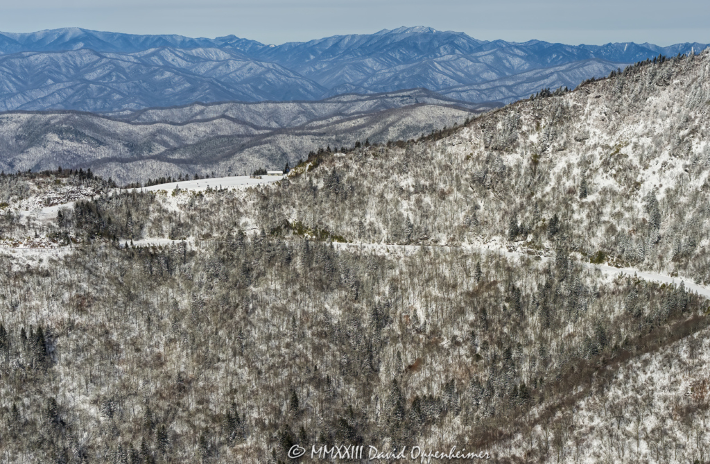 Blue Ridge Parkway Waterrock Knob with Snow