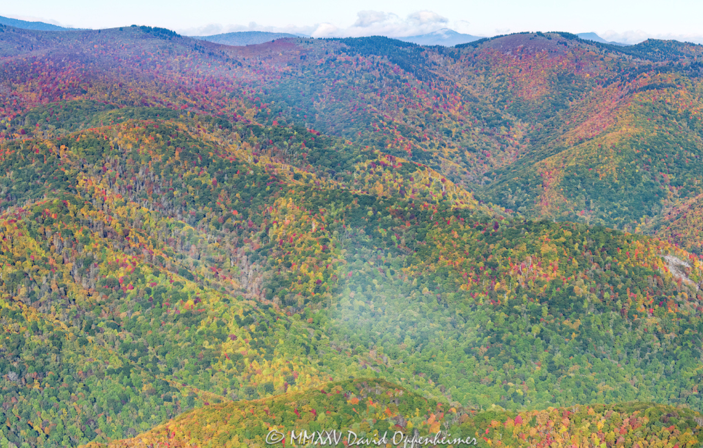 Blue Ridge Parkway Case Camp Ridge, Bennett Gap, and Cherry Cove Overlook Aerial View