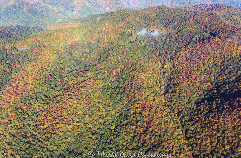 Blue Ridge Parkway Green Knob and Poundingmill Branch on Pisgah Ridge Aerial View
