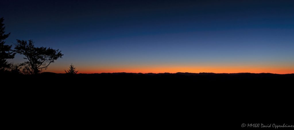 Sunset on the Blue Ridge Parkway at Caney Fork Overlook
