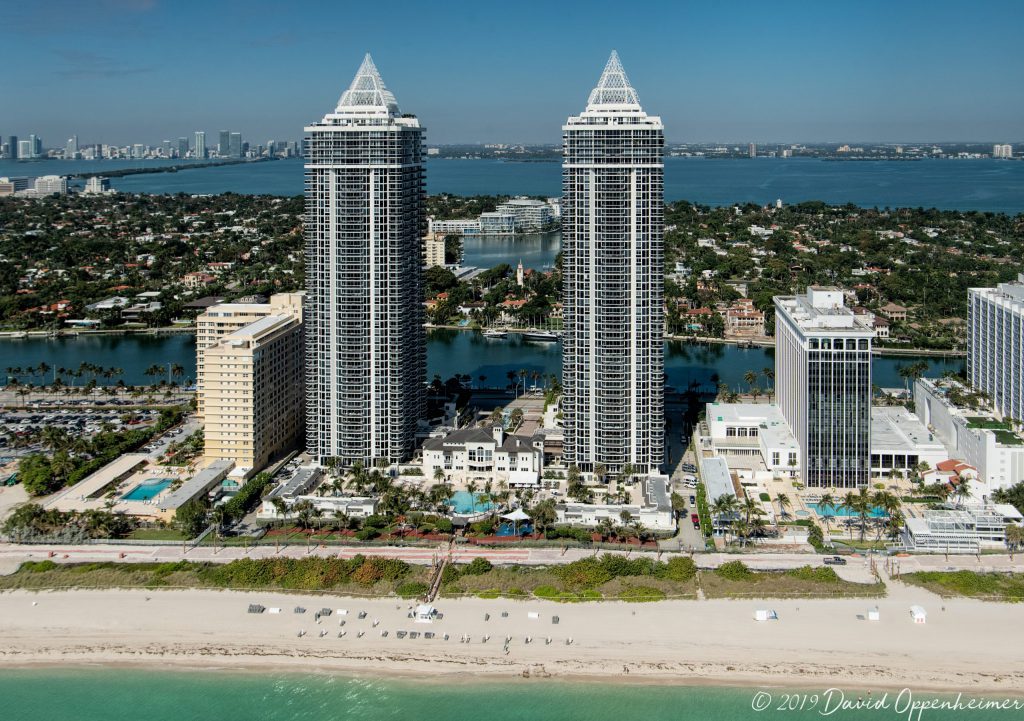 Blue and Green Diamond Condos Miami Beach Aerial