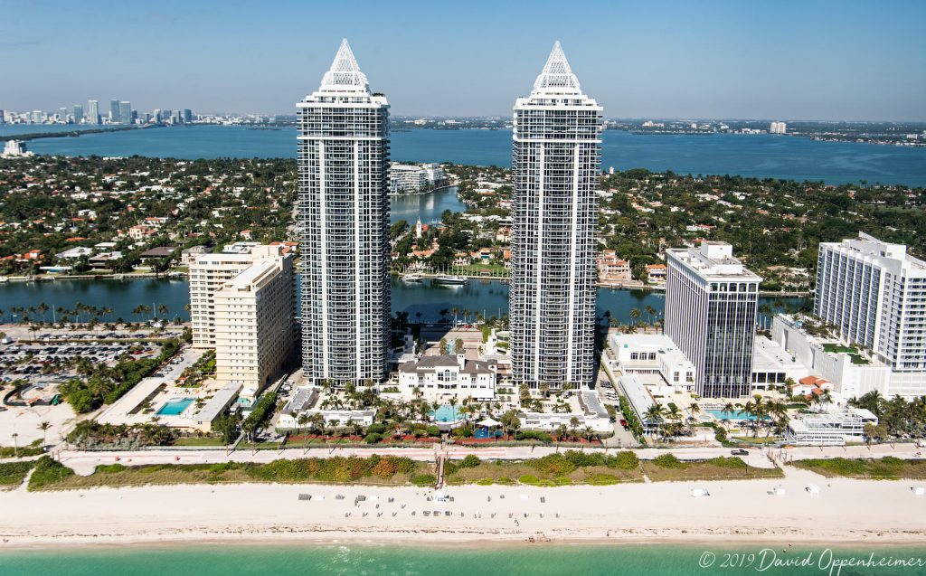 Blue and Green Diamond Condos Miami Beach Aerial