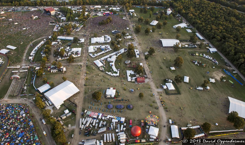 Bonnaroo Music Festival Aerial Photo