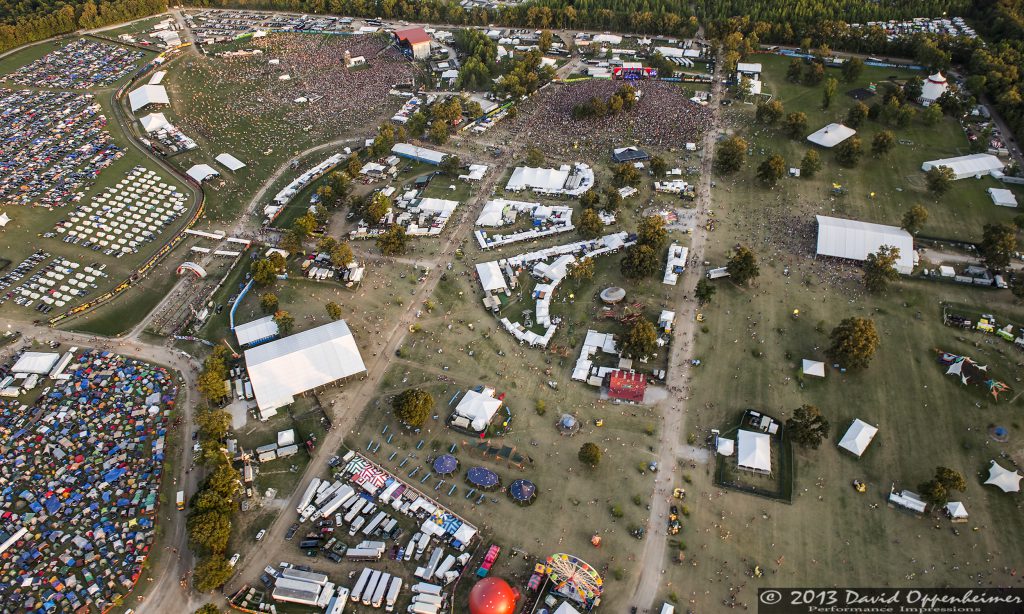 Bonnaroo Music Festival Aerial Photo