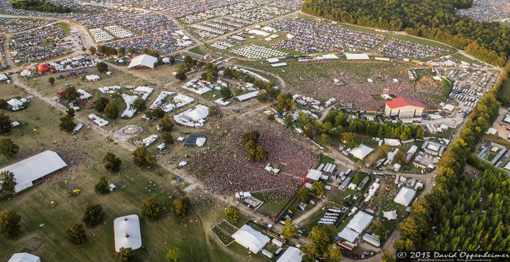 Bonnaroo Music Festival Aerial Photo