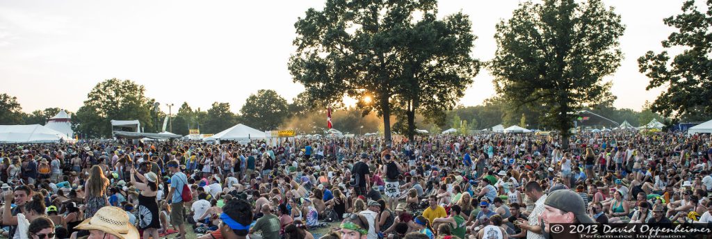 Bonnaroo Music Festival Crowd at Sunset