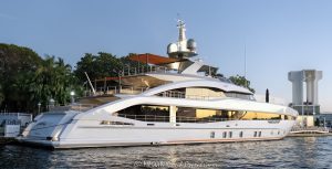 Robert H. Book’s superyacht Book Ends by Heesen Yachts and Omega Architects docked by Bahia Mar Yachting Center, the Freedom Boat Club, and American Sea Toys Yacht Management at 801 Seabreeze Blvd in Fort Lauderdale, Florida - © 2024 David Oppenheimer - Performance Impressions photography archives - https://performanceimpressions.com Book Ends, Book Ends yacht, Bob Book, Bob Book’s yacht, Heesen Book Ends, superyacht, Amy Book, Project Ruya, Jet Support Services, yacht, JSSI, Heesen Yachts, megayacht, yachting, ship, vessel, Robert Book, Robert H. Book, Robert H. Book’s yacht, 200 Fiesta Way, Book Capital, Book Capital Enterprises, Book-Ends, Axxes Capital, R.H. Book LLC, 1848Capital Partners, capital, investing, investments, hedge funds, private equity, Nurmi Isles, motor yacht, neighborhood, Bahia Mar, Freedom Boat Club, marina, Fort Lauderdale, Florida, 00008278, Bahia Mar Yachting Center, Amy Ann Book, boat, estate, facade, waterfront, mansion, luxury real estate, real estate, Fort Lauderdale real estate, dock, dockage, home, house, stunning, Intracoastal, Intracoastal Waterway, American Sea Toys Yacht Management, American Sea Toys, gated community, community, private community, waterfront estate, private, prestigious, balcony, balconies, windows, 33301, 33316, South Florida, Broward County, security, contemporary, modern, exclusive, property, peninsula, luxury estate, smart home, resort-style, outdoor living, New River, East Fort Lauderdale, architecture, sunset, palm trees, tropical, grounds, yard, night, lights, lighting, lit up, New River Sound, harbor, deepsea, deepwater, deep water, David Oppenheimer, color, horizontal, United States, VAu 1-530-124, 1-13553735171,