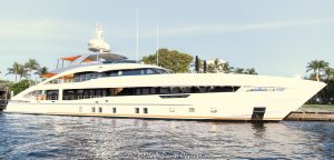 Robert H. Book’s superyacht Book Ends by Heesen Yachts and Omega Architects docked by Bahia Mar Yachting Center, the Freedom Boat Club, and American Sea Toys Yacht Management at 801 Seabreeze Blvd in Fort Lauderdale, Florida - © 2024 David Oppenheimer - Performance Impressions photography archives - https://performanceimpressions.com Book Ends, Book Ends yacht, Bob Book, Bob Book’s yacht, Heesen Book Ends, superyacht, Amy Book, Project Ruya, Jet Support Services, yacht, JSSI, Heesen Yachts, megayacht, yachting, ship, vessel, Robert Book, Robert H. Book, Robert H. Book’s yacht, 200 Fiesta Way, Book Capital, Book Capital Enterprises, Book-Ends, Axxes Capital, R.H. Book LLC, 1848Capital Partners, capital, investing, investments, hedge funds, private equity, Nurmi Isles, motor yacht, neighborhood, Bahia Mar, Freedom Boat Club, marina, Fort Lauderdale, Florida, 00008278, Bahia Mar Yachting Center, Amy Ann Book, boat, estate, facade, waterfront, mansion, luxury real estate, real estate, Fort Lauderdale real estate, dock, dockage, home, house, stunning, Intracoastal, Intracoastal Waterway, American Sea Toys Yacht Management, American Sea Toys, gated community, community, private community, waterfront estate, private, prestigious, balcony, balconies, windows, 33301, 33316, South Florida, Broward County, security, contemporary, modern, exclusive, property, peninsula, luxury estate, smart home, resort-style, outdoor living, New River, East Fort Lauderdale, architecture, sunset, palm trees, tropical, grounds, yard, night, lights, lighting, lit up, New River Sound, harbor, deepsea, deepwater, deep water, David Oppenheimer, color, horizontal, United States, VAu 1-530-124, 1-13553735171,