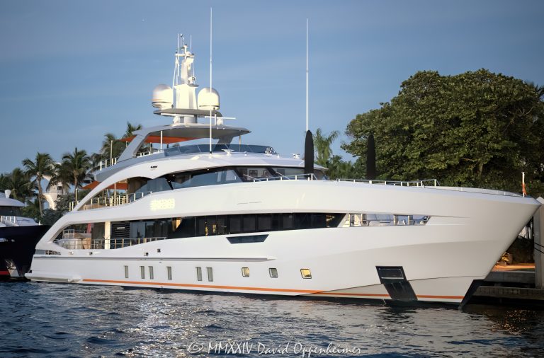 Robert H. Book’s superyacht Book Ends by Heesen Yachts and Omega Architects docked by Bahia Mar Yachting Center, the Freedom Boat Club, and American Sea Toys Yacht Management at 801 Seabreeze Blvd in Fort Lauderdale, Florida - © 2024 David Oppenheimer - Performance Impressions photography archives - https://performanceimpressions.com Book Ends, Book Ends yacht, Bob Book, Bob Book’s yacht, Heesen Book Ends, superyacht, Amy Book, Project Ruya, Jet Support Services, yacht, JSSI, Heesen Yachts, megayacht, yachting, ship, vessel, Robert Book, Robert H. Book, Robert H. Book’s yacht, 200 Fiesta Way, Book Capital, Book Capital Enterprises, Book-Ends, Axxes Capital, R.H. Book LLC, 1848Capital Partners, capital, investing, investments, hedge funds, private equity, Nurmi Isles, motor yacht, neighborhood, Bahia Mar, Freedom Boat Club, marina, Fort Lauderdale, Florida, 00008278, Bahia Mar Yachting Center, Amy Ann Book, boat, estate, facade, waterfront, mansion, luxury real estate, real estate, Fort Lauderdale real estate, dock, dockage, home, house, stunning, Intracoastal, Intracoastal Waterway, American Sea Toys Yacht Management, American Sea Toys, gated community, community, private community, waterfront estate, private, prestigious, balcony, balconies, windows, 33301, 33316, South Florida, Broward County, security, contemporary, modern, exclusive, property, peninsula, luxury estate, smart home, resort-style, outdoor living, New River, East Fort Lauderdale, architecture, sunset, palm trees, tropical, grounds, yard, night, lights, lighting, lit up, New River Sound, harbor, deepsea, deepwater, deep water, David Oppenheimer, color, horizontal, United States, VAu 1-530-124, 1-13553735171,