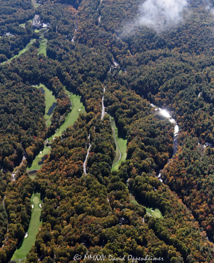 Burlingame Country Club Golf Course in Sapphire North Carolina Aerial View