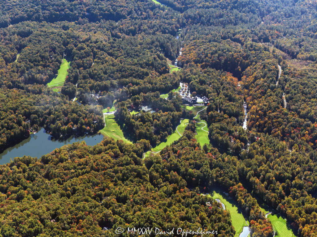 Burlingame Country Club Golf Course in Sapphire North Carolina Aerial View