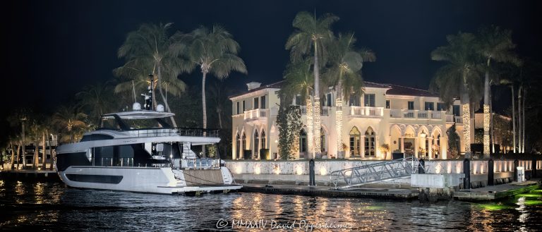 Casa Bella Fortuna award winning luxury waterfront estate and yacht at 534 Bontona Avenue in Las Olas Isles neighborhood in Fort Lauderdale, Florida - © 2024 David Oppenheimer - Performance Impressions photography archives - https://performanceimpressions.com Casa Bella Fortuna, Bella Fortuna, 534 Bontona Avenue, 534 Bontona Ave, Las Olas Isles, Downtown Fort Lauderdale, Fort Lauderdale, Florida, Mark J. Fischer, James Barnett, Mark Fischer, Eileen Fisher, Mark and Eileen Fischer, Venetian-style, concrete dock, concrete, yacht, estate, facade, waterfront, mansion, luxury real estate, real estate, Fort Lauderdale real estate, dock, dockage, home, house, stunning, Intracoastal, Intracoastal Waterway, gated community, community, private community, waterfront estate, private, boat, prestigious, bespoke, balcony, balconies, windows, 33301, South Florida, Broward County, neighborhood, security, Las Olas, award winning, design, classic, exclusive, property, peninsula, luxury estate, Mediterranean, Mediterranean-style, Doge's Palace, megayacht, superyacht, Spanish-style, terracotta roof, smart home, resort-style, outdoor living, New River, East Fort Lauderdale, architecture, sunset, palm trees, seawall, tropical, grounds, yard, David Oppenheimer, color, horizontal, United States, VAu 1-530-124, 1-13553735171,