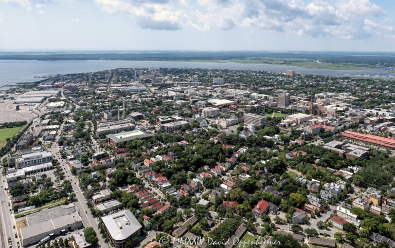 Charleston South Carolina aerial view