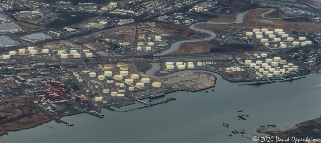 Chevron Oil Refinery aerial view Perth Amboy NJ