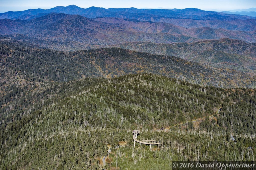 Clingmans Dome Observation Tower in the Great Smoky Mountains National Park