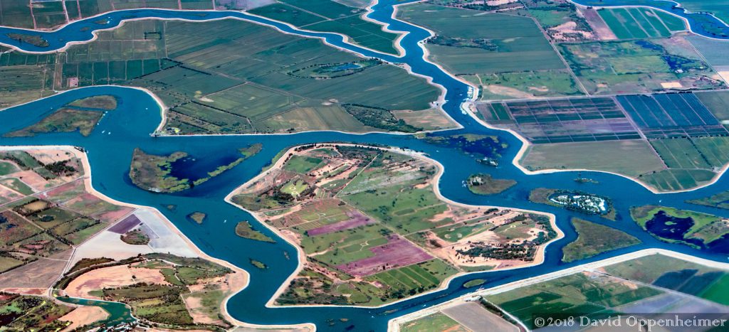 Colorful Aerial of Commercial Farmland in Stockton – Medford Island – San Joaquin County, California