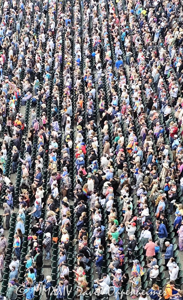 Deadheads at Dead & Company Final Tour at Oracle Park stadium in San Francisco, California on July 16, 2023 - © 2024 David Oppenheimer - Performance Impressions photography archives - https://performanceimpressions.com Dead & Company, Dead & Company Final Tour, Final Tour, tour, Oracle Park, Grateful Dead, crowd, entrance, enter, stadium, baseball field, baseball diamond, San Francisco Bay, field, seats, bleachers, seating, hippies, San Francisco, people, fans, deadheads, packed, packed crowd, California, line, SoMA, building, architecture, baseball stadium, Willie Mays Plaza, 94107, Populous, HOK Sport, HOK Sport Venue Event, rows, columns, rows of people, columns of people, outside, O’Doul Gate, Lefty O'Doul Gate, Third Street, gate, concert, concert photography, David Oppenheimer, 1-13985601741,