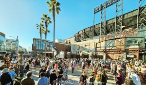 Deadheads at Dead & Company Final Tour at Oracle Park at the Lefty O'Doul Gate by Willie Mays Plaza in San Francisco, California - © 2024 David Oppenheimer - Performance Impressions photography archives - https://performanceimpressions.com Dead & Company, Dead & Company Final Tour, Final Tour, tour, Oracle Park, Grateful Dead, crowd, entrance, enter, stadium, San Francisco, people, fans, deadheads, packed, packed crowd, California, line, SoMA, building, architecture, baseball stadium, 24 Willie Mays Plz, Willie Mays Plaza, 94107, Populous, HOK Sport, HOK Sport Venue Event, hippies, outside, O’Doul Gate, Lefty O'Doul Gate, Third Street, gate, concert, concert photography, David Oppenheimer, 1-13985601741,